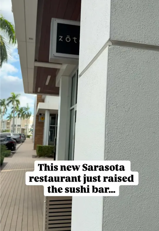 Zōtō in Sarasota showing restaurant, modern vibes, dishes, service, reservation, video by nabetsitravels on TikTok