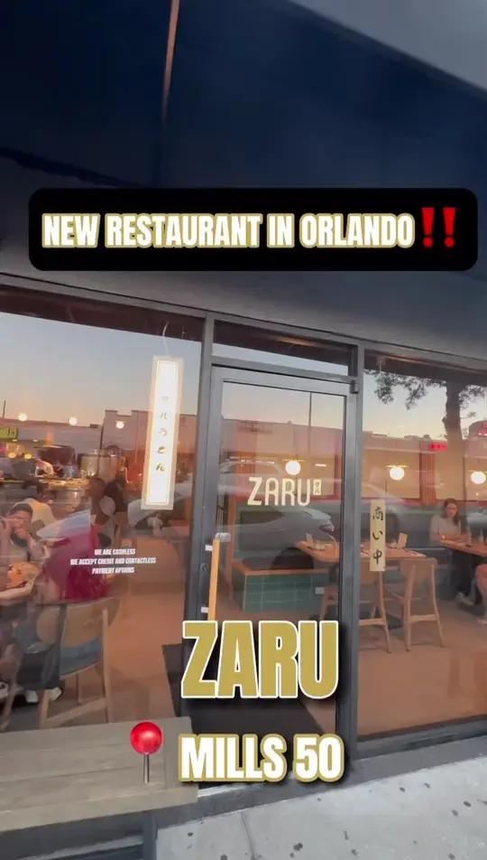 Zaru in Orlando showing food, cold udon bowls, hot udon bowls, video by stufftodoinorlando on TikTok