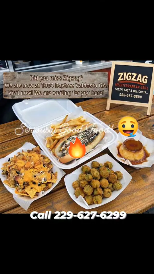 ZigZag Mediterranean Grill in Valdosta showing food, restaurant, video by Zig Zag Mediterranean Grill on Facebook