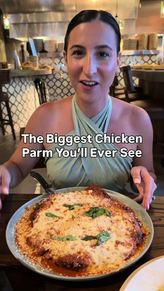  in Florida showing pizza margherita, gnocchi dello chef, chicken parm, chicken al forno, video by brooklynbitess on TikTok